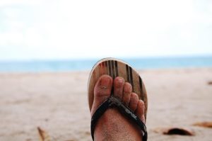 sand between toes